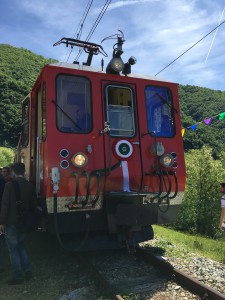 21 maggio - il trenino della ferrovia Genova Casella il giorno del viaggio inaugurale